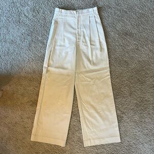 NWT St. John Cream Wide Leg Dress Pants | 2